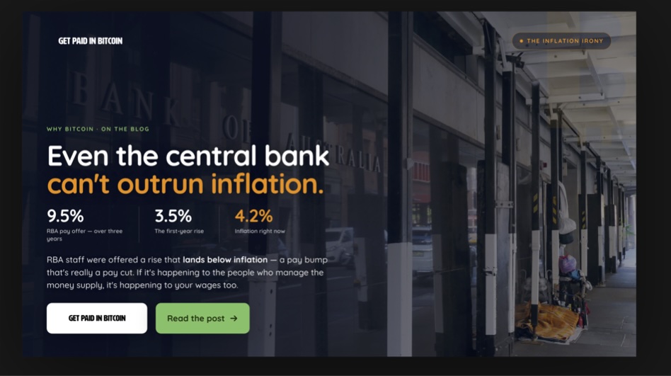 RBA and their rejected 9.5% wage offer.